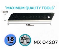 лезвия для ножа sk5 черные 18×100 мм, толщина 0.5, 10шт., "maximum" mx 04207 (2690) оптом