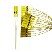 Пломбы пластиковые 220 мм, номерные, самофиксирующиеся, желтые